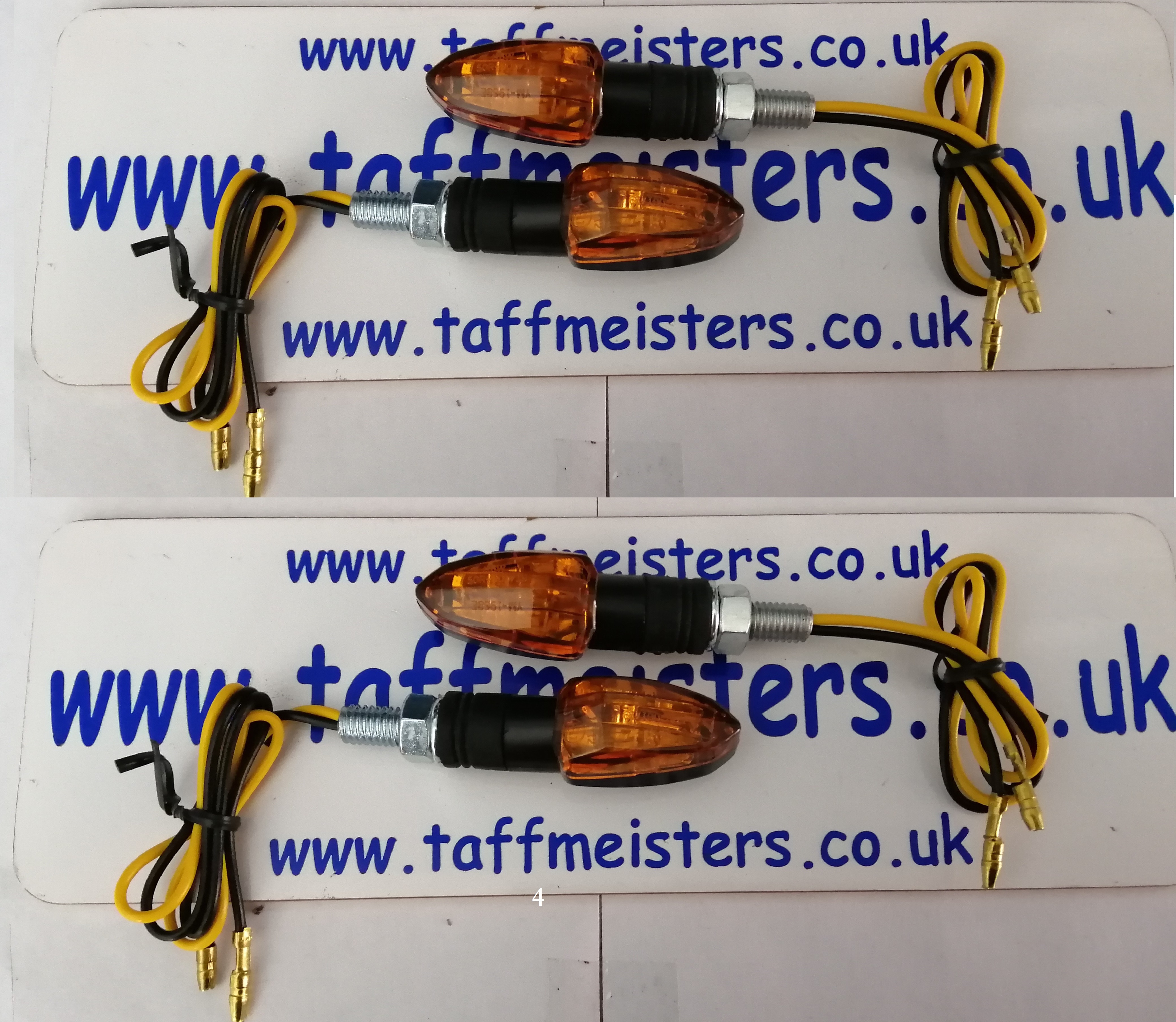 101072 - R54814025000 & R54814026000 Four Indicators (4) Arrowhead 12v/6w bulb Amber Lens E marked